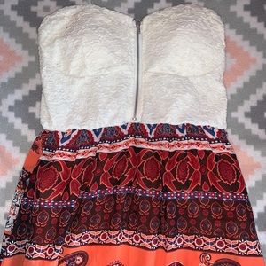 Long beautifully printed sleeveless dress